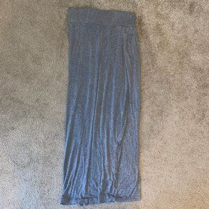 Roxy Slit Maxi Skirt in Gray